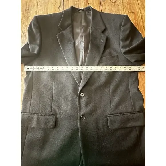 Bernhard Altmann Courture 100% Cashmere Blazer Jacket Black Size 46L Vintage